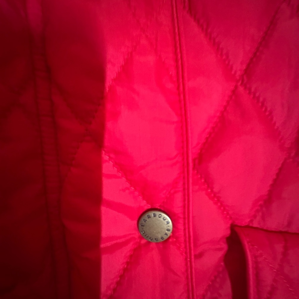 Barbour Women's Quilted Puffer Jacket in Red - Picture 3 of 5